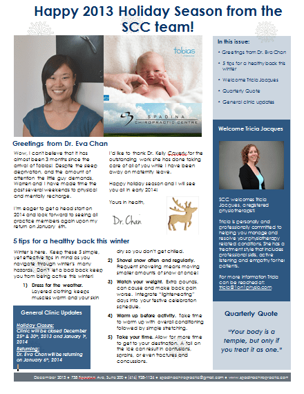 SCC Winter 2013 Newsletter